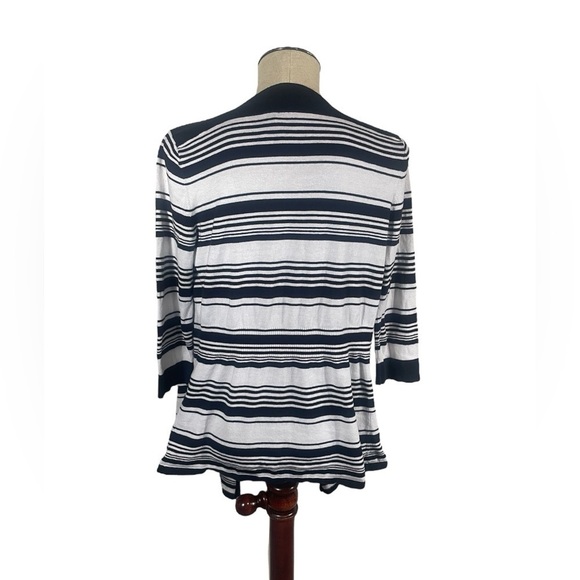 WHBM Striped Open Cardigan Size Medium - Picture 2 of 5